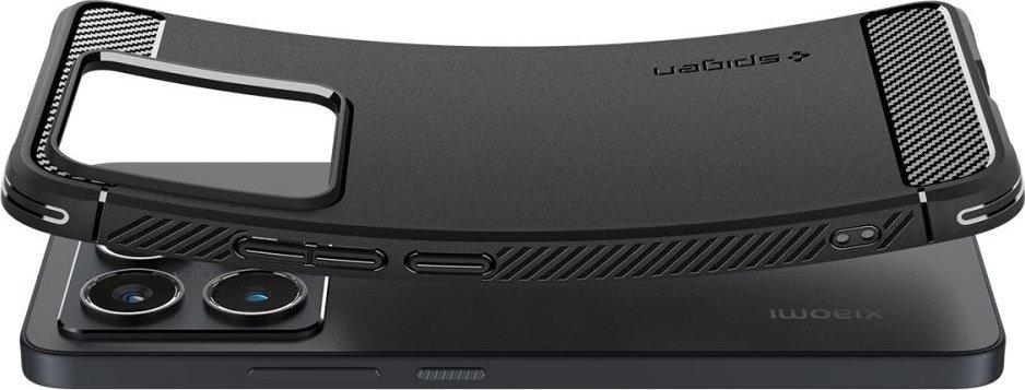 Mbulesë telefoni Spigen Rugged Armor për Xiaomi 14T Pro, TPU, e zezë