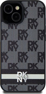 Mbulesë telefoni DKNY DKHCP14SPCPTSSK, për iPhone 14 15 13 6.1", hardcase lëkurë, e zezë