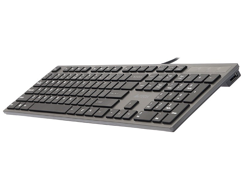 Tastierë universale A4 Tech KV-300H, USB, e hirtë, e zezë