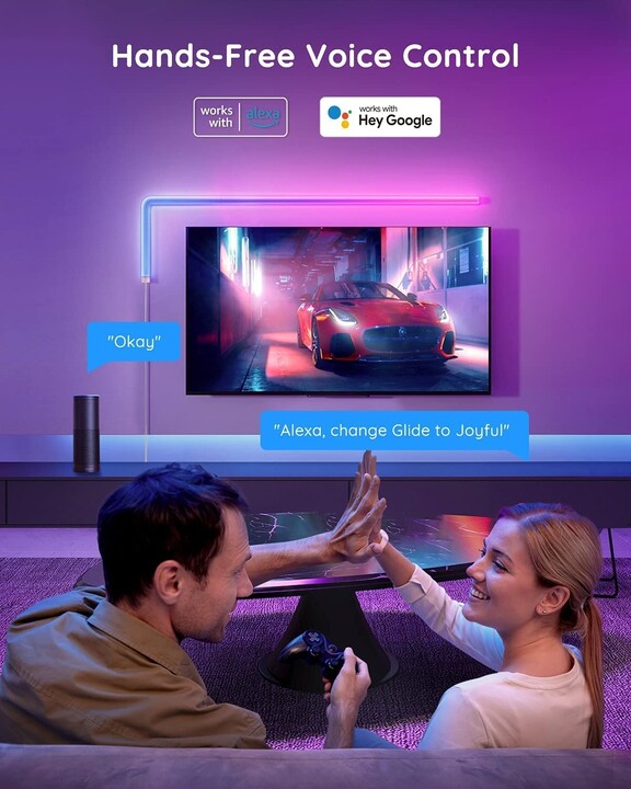 Ndriçim për gaming dhe televizior Govee Glide (6+1) RGBIC