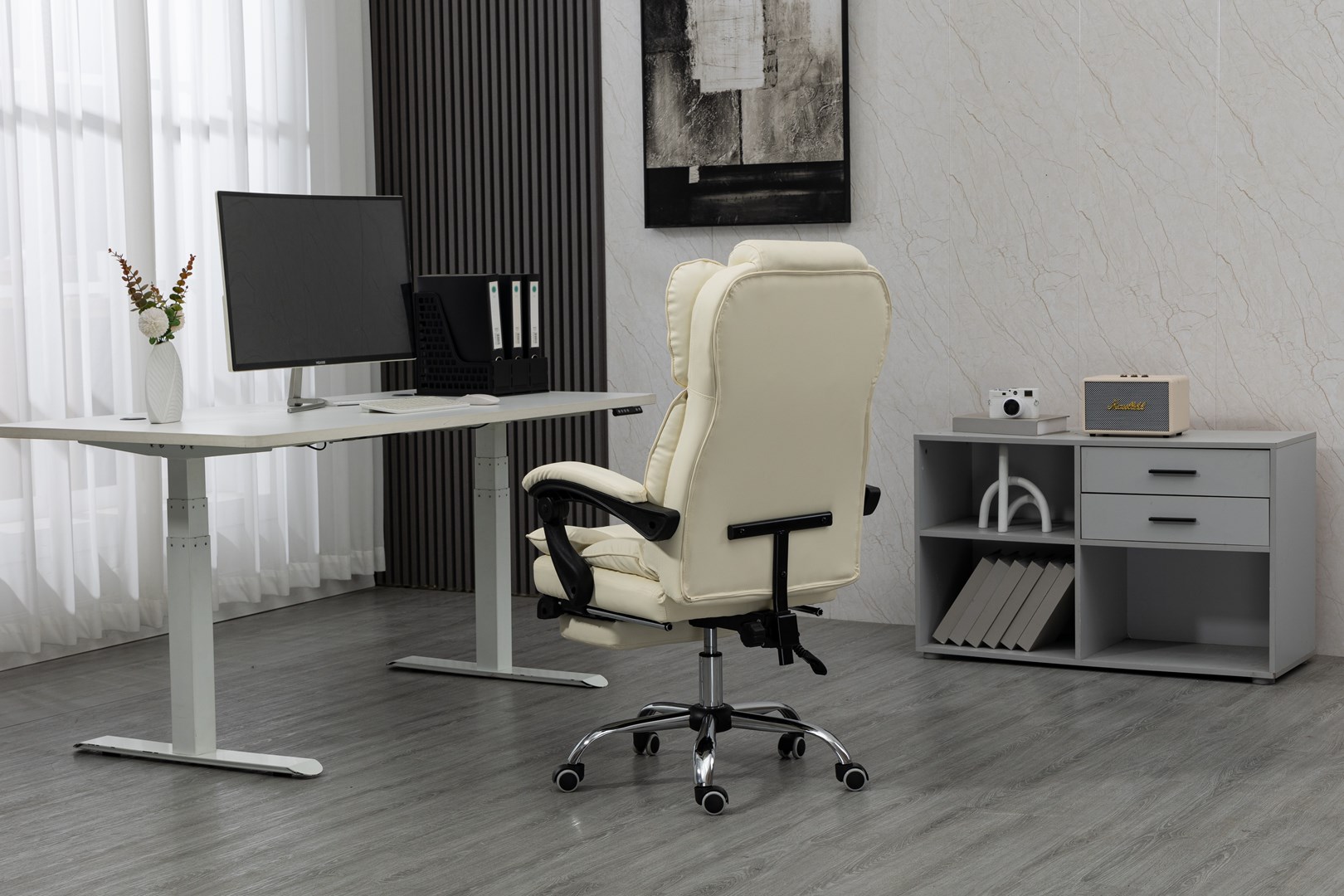 Karrige zyre Activejet YK7416, ergonomike, bezhë