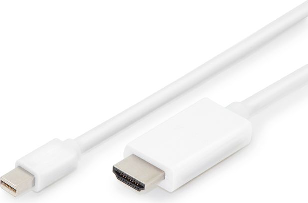 Kabllo Digitus DisplayPort Mini - HDMI (AK-340304-020-W), 2m, e bardhë