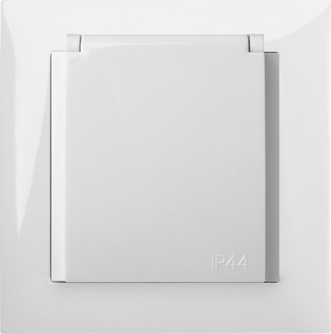 Prizë murrale Elektro-Plast Single 2P+E, IP44, e bardhë
