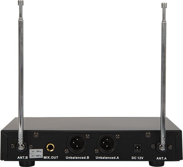Set karaoke Blow, 2 mikrofonë wireless VHF, i zi