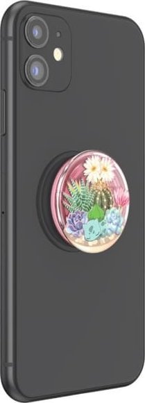 Држач за телефон PopSockets Bulbasaur Terrarium PopGrip, самолеплив, шарен