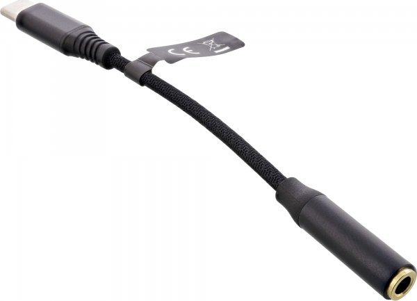 Adaptor audio InLine, USB C në 3.5mm, kabllo, i bardhë