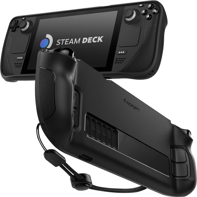 Mbrojtëse për Steam Deck Spigen Rugged Armor, e zezë