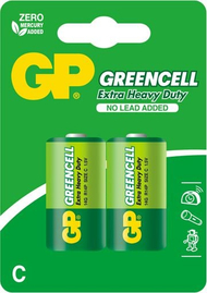 Bateri GP Greencell C, 1.5V, zink klorid, paketim 2 copë