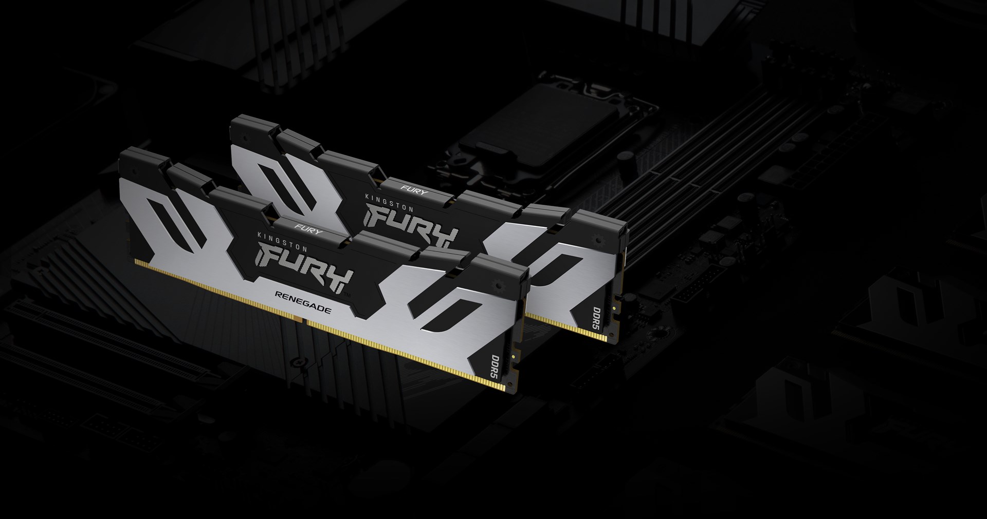 Memorie KINGSTON FURY Renegade DDR5, 48GB, 6400MHz, CL32, e argjendtë/e zezë