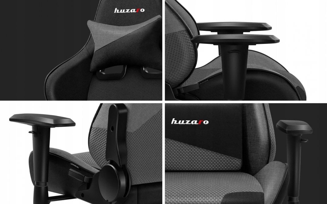 Karrige gaming Huzaro Force 6.2, rrjetë, deri 130kg, gri e zezë