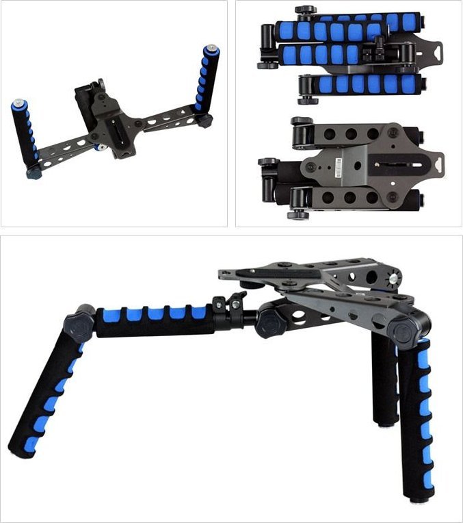 Stabilizator dore Micnova Tripod Steadycam, për DSLR dhe kamera video, aliazh çeliku dhe alumini, i zi