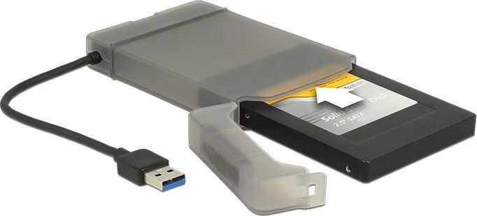 Kuti eksterne për disk 2.5" Delock 62742, USB 3.0, SATA 6 Gb/s, e zezë