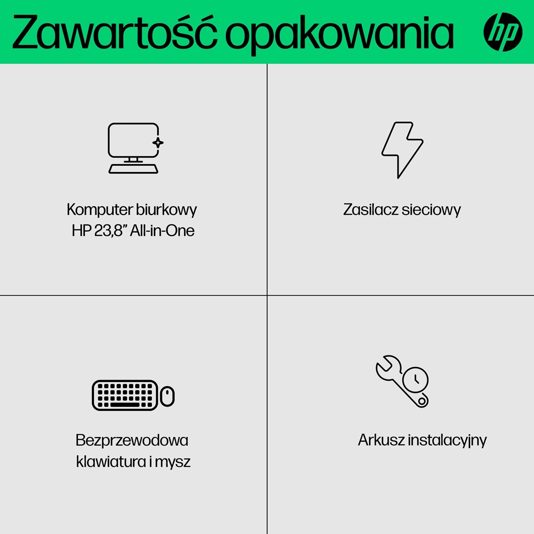 Kompjuter All-in-One HP 24-cr0011nw, i5-1335U, 23.8", 512GB SSD, i zi