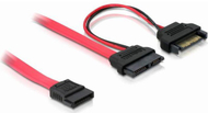Delock Slim SATA Кабел 13 Pin Female кон 7 Pin + 15 Pin 5V