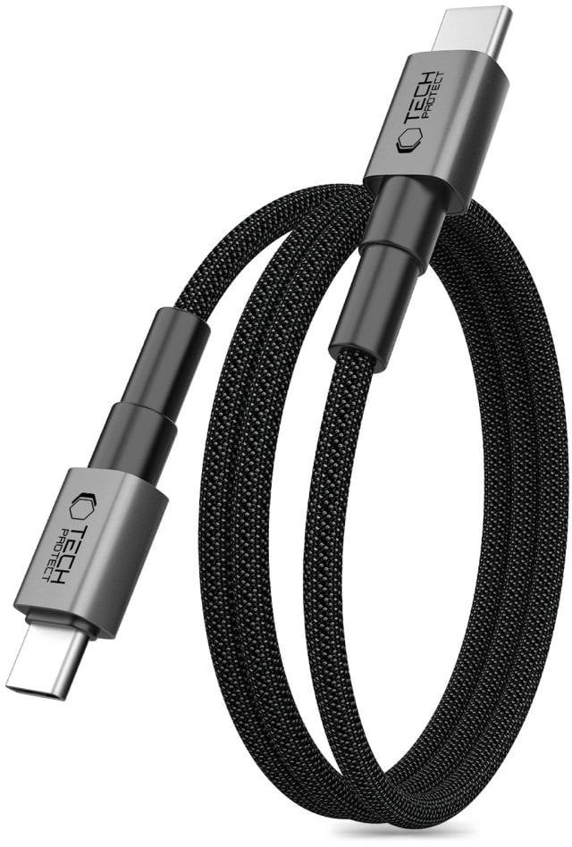 Kabllo USB C Adaptec Tech-Protect Ultraboost DNA MagTwist, 100W 5A, 1m, gri