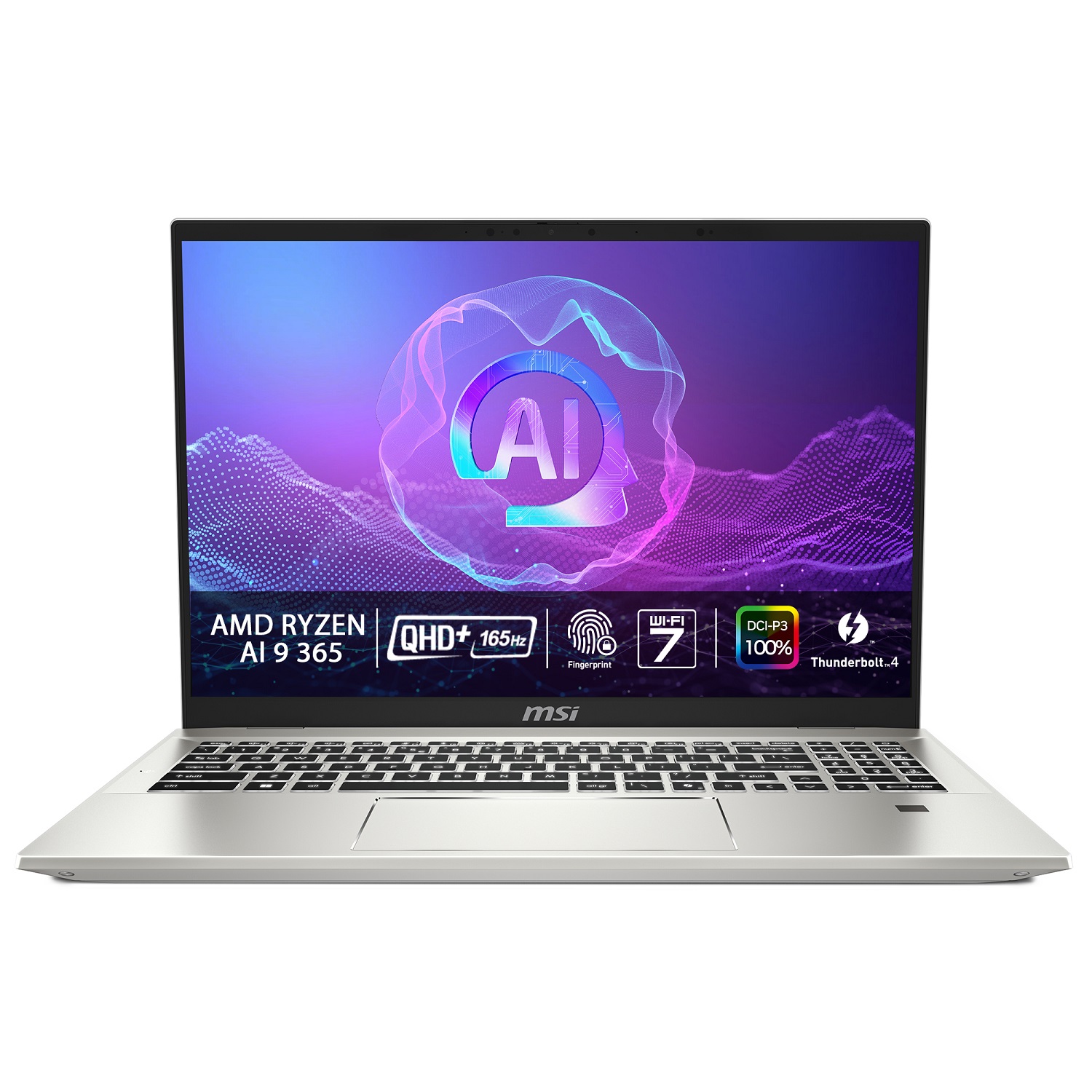Laptop MSI Prestige A16 AI+ A3HMG, 16", QHD, AMD AI9-365, 32GB RAM, 1TB SSD, i argjendtë
