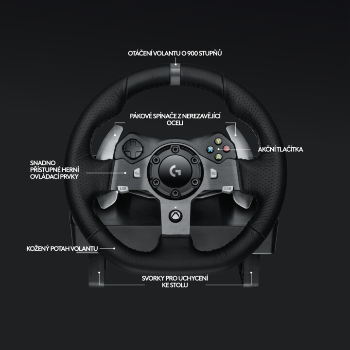 Set për vozitje Logitech G920 Racing Wheel për Xbox One/PC