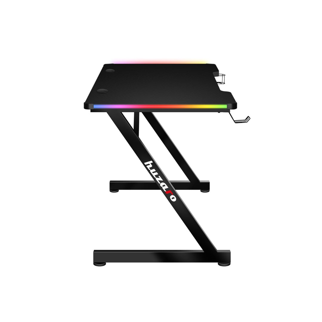 Tavolinë lojërash Huzaro Hero 2.5, 120x60 cm, 25 mm,RGB LED, e zezë