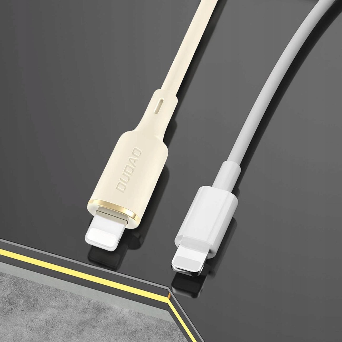Kabllo karikimi Dudao L7SL USB A në Lightning, 5A, 1m, bezhë