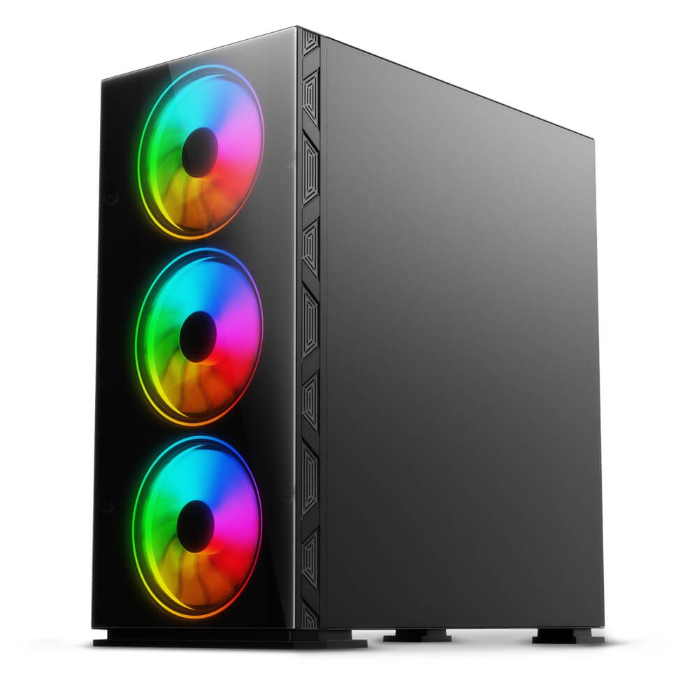SAVIO PC Raptor X1 ARGB стаклена/мрежеста футрола, црна