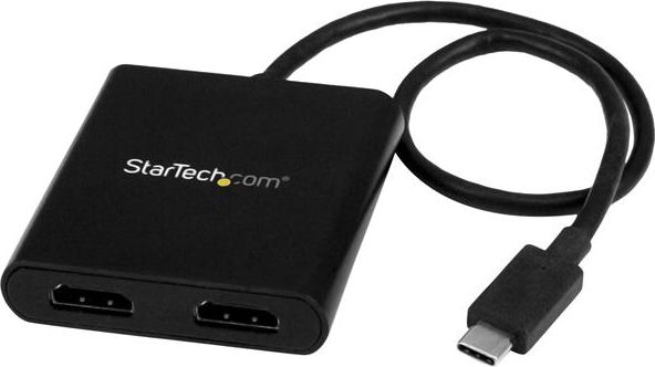 Adapter multi monitor StarTech.com MST, USB C në 2x HDMI, 4K 30Hz, i zi