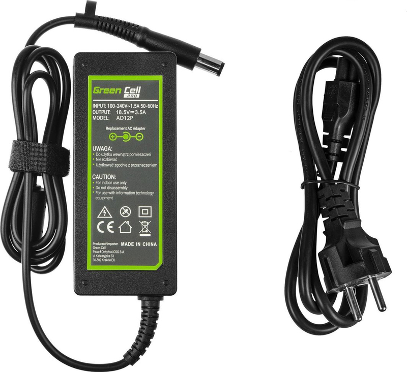 Karikues për tablet Green Cell PRO HP 18.5V | 3.5A | 65W | 7.4-5.0mm