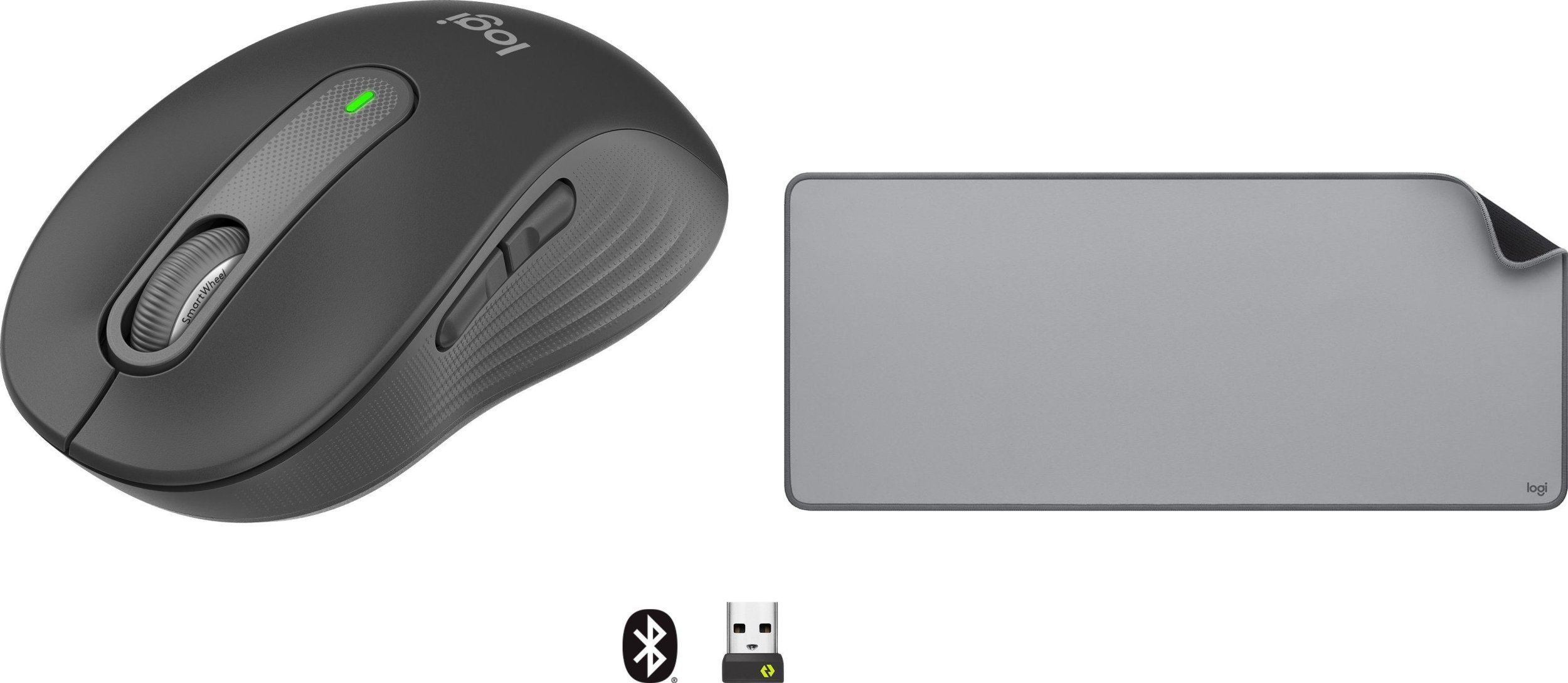 Maus Logitech M650, pa tela, optik, gri grafit