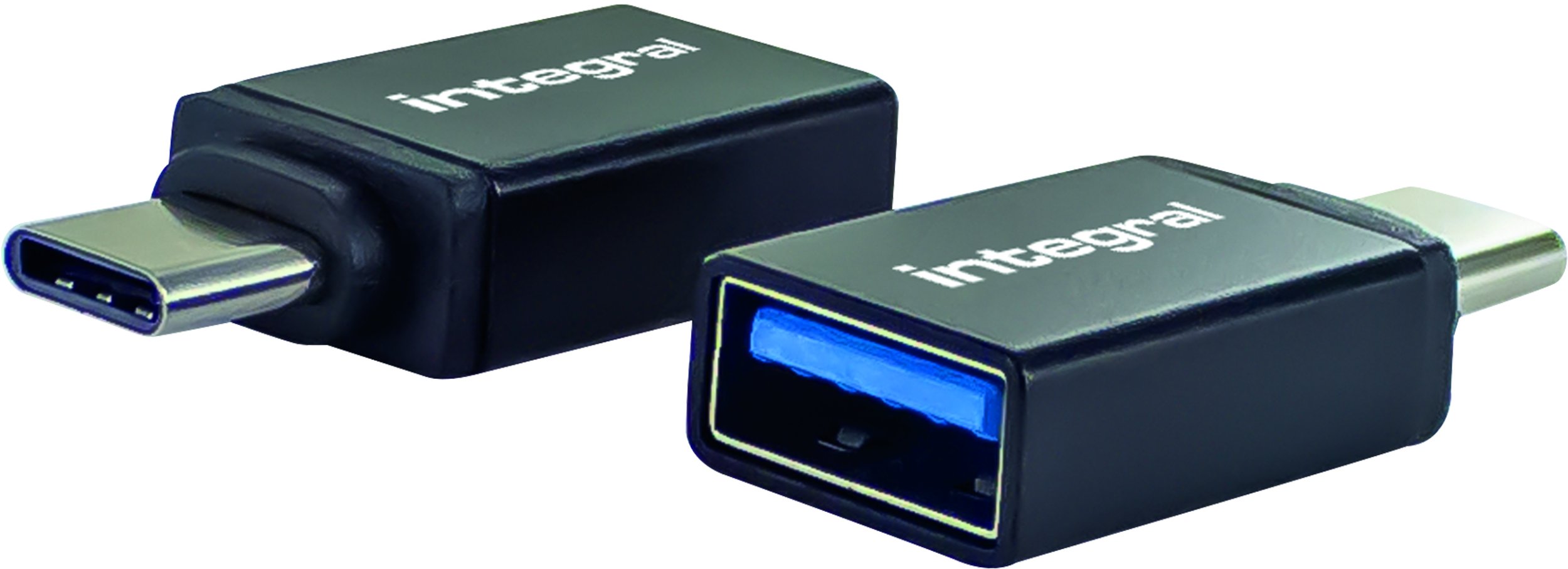Adapter USB Integral, USB A femër në USB C mashkull, set 2 copë, i zi
