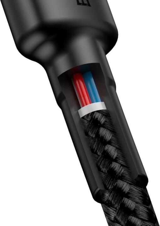 Kabllo Baseus Series USB-C PD2.0 60W Flash Charge (20V 3A), 1m, e zezë/kuqe