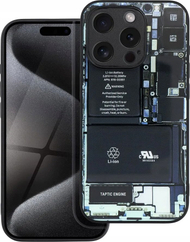 Futera Futera Tech për iPhone 14 Plus, xham i temperuar, TPU, e zezë
