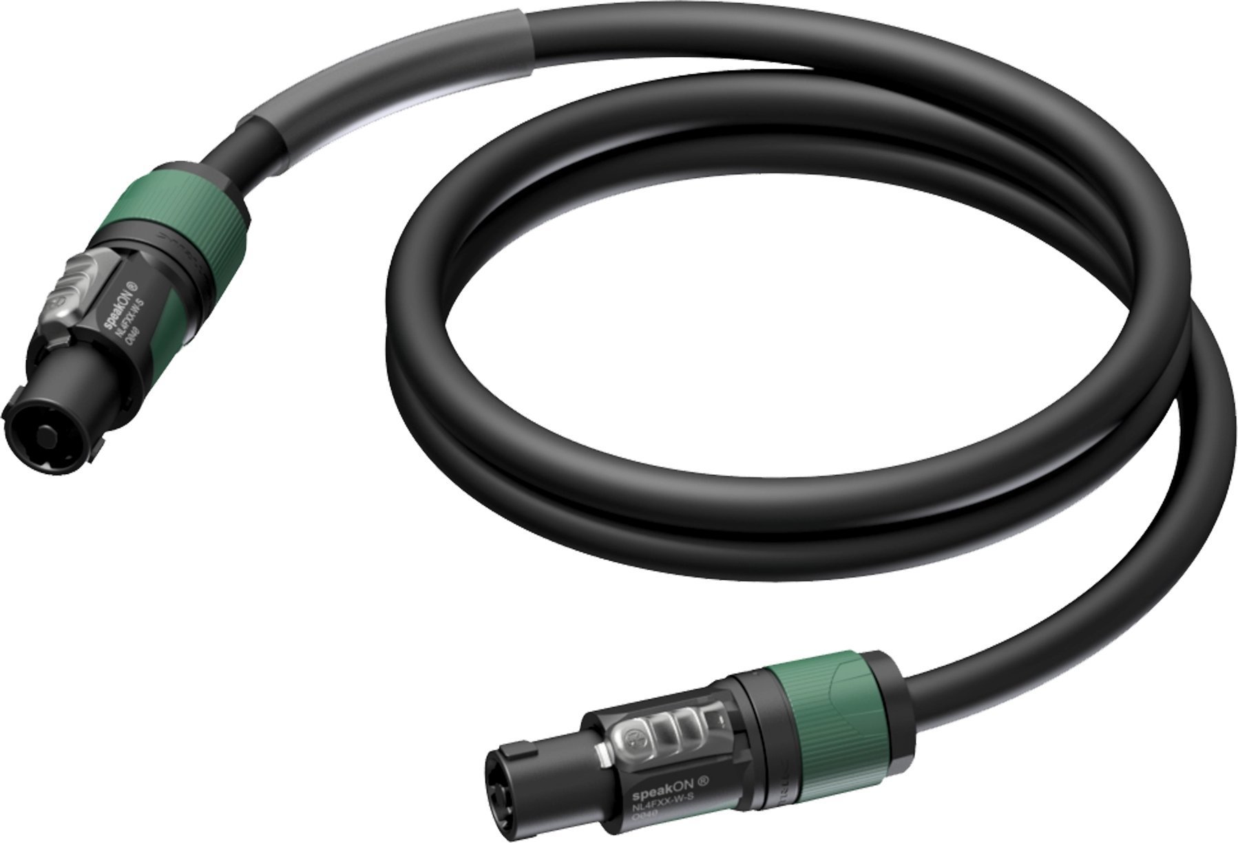 Kabllo altoparlanti Procab PRA524, 4 pole speakON, 2.5 mm², e zezë