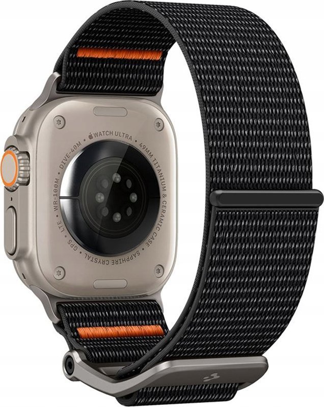 Rrip ore Spigen DuraPro Flex Ultra, për Apple Watch 49mm 45mm 44mm 42mm, tekstil najloni, i zi