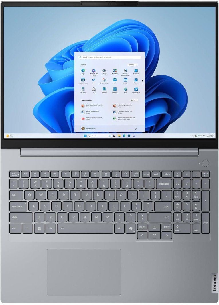 Laptopi Lenovo ThinkBook 16 G9 21SH00A4PB, Intel Core 7 240H, 16GB, 512GB SSD, 16" WUXGA, i hirtë