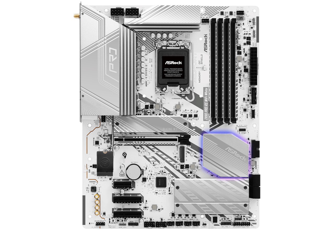 Pllakë amë ASRock Z890 Pro RS WiFi White