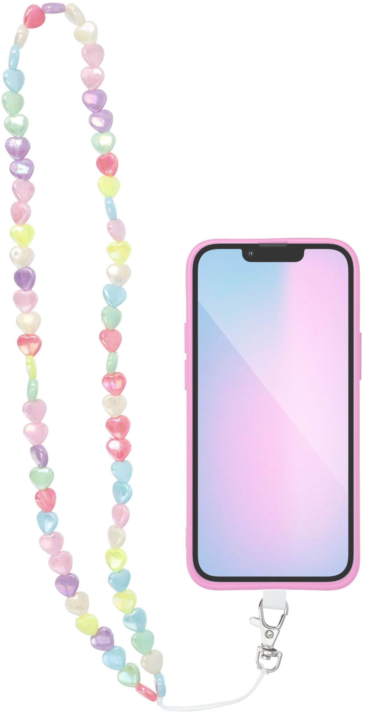 Vathë telefoni OEM SM Pixie Pendant Hearts, 68 cm, shumengjyrëshe