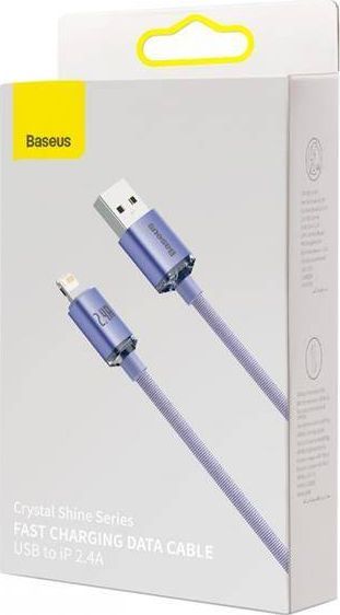 Kabëll Baseus USB-A kabllo USB - Lightning 1,2 m (6932172602703), e vjollcë