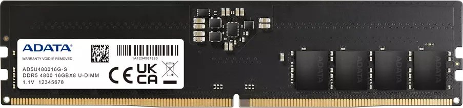 Ramë ADATA Premier DDR5, 16GB 5600MHz, U DIMM, e zezë