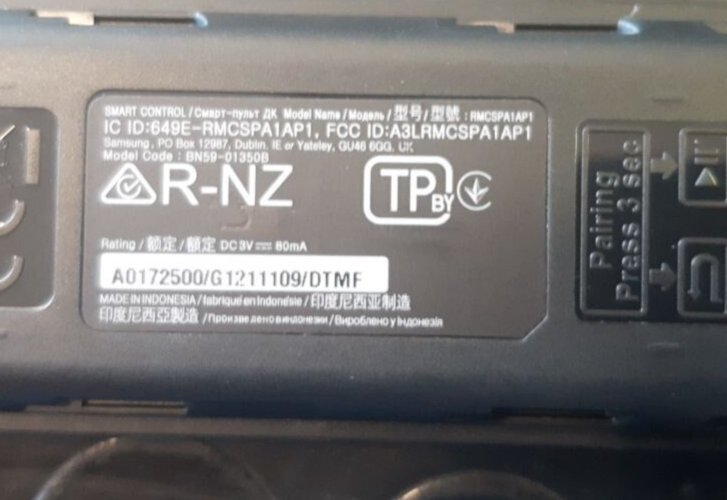 Telekomandë Samsung 2021 Smart TV, zëvendësuese, e zezë