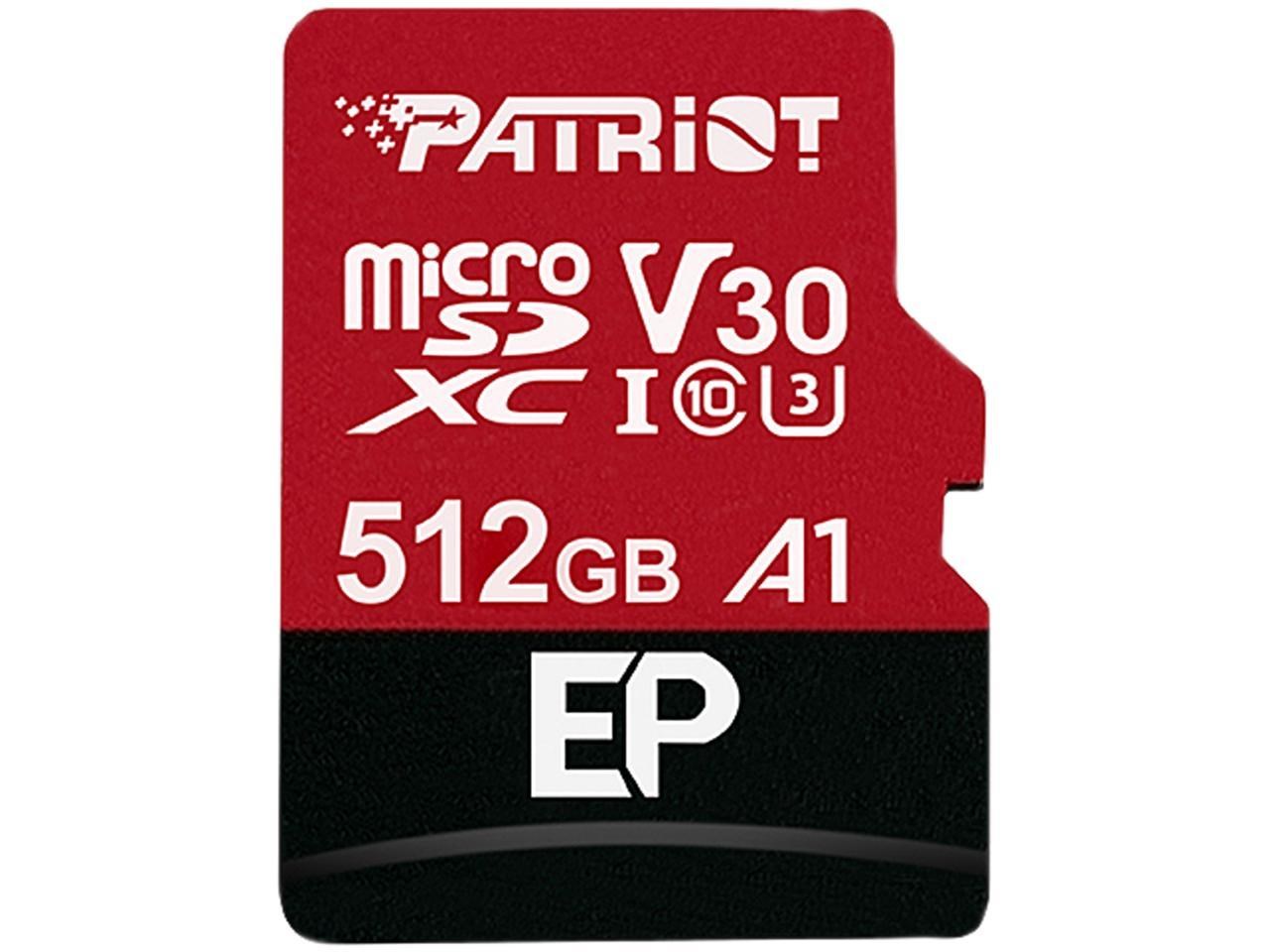 Kartë e memories Patriot Memory PEF512GEP31MCX, MicroSDXC, 512 GB, Class 10