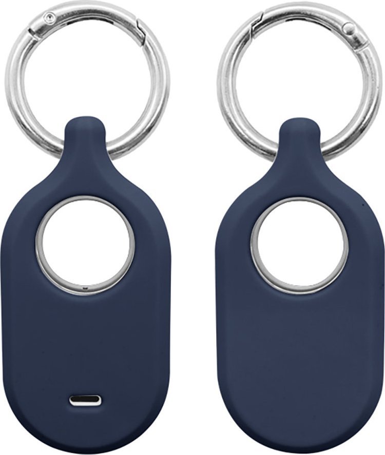 Mbajtëse silikoni 4smarts për Samsung Galaxy SmartTag2, set aksesorësh, blu