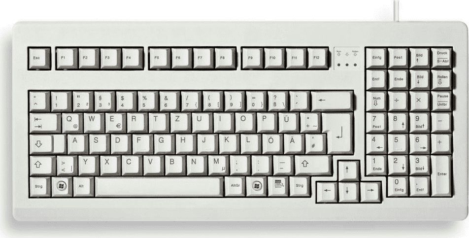 Tastierë Cherry G80-1800 Grey Compact, mekanike, me kabllo, gri