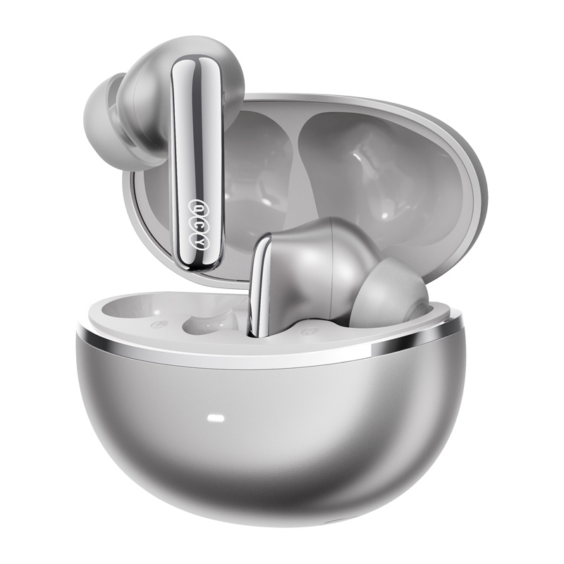 Kufje wireless QCY HT18 MeloBuds N70, Bluetooth 6.0, Hybrid ANC, argjendta
