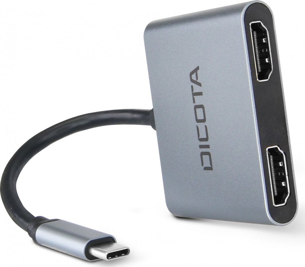 Docking station Dicota D32063, USB C, kompakt, argjendtë
