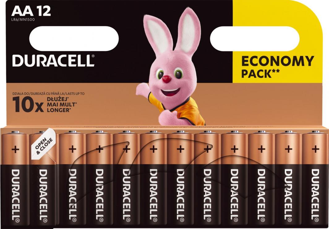 Bateria Duracell Basic, AA / R6, 1500mAh, 12 copë.