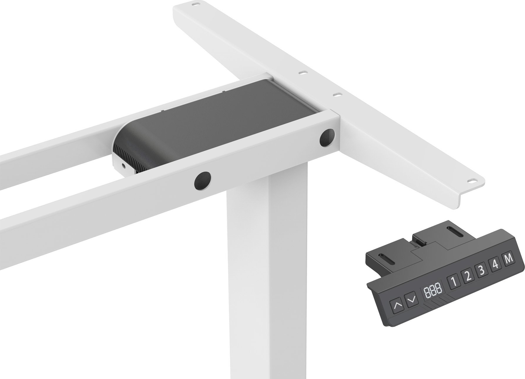 Kornizë tavoline ergonomike Digitus, formë L 90°, elektrike, e bardhë
