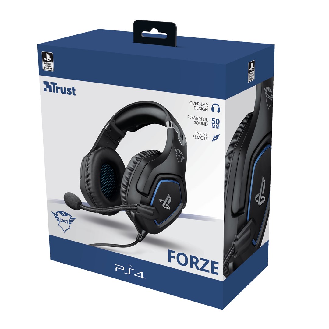 Kufje Trust GXT 488 Forze PS4, 1.2 m, me kabllo, të zeza