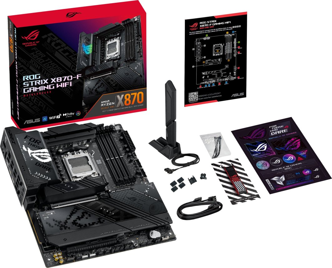 Pllakë amë ASUS ROG Strix X870 F Gaming WiFi, AMD X870, Socket AM5, ATX