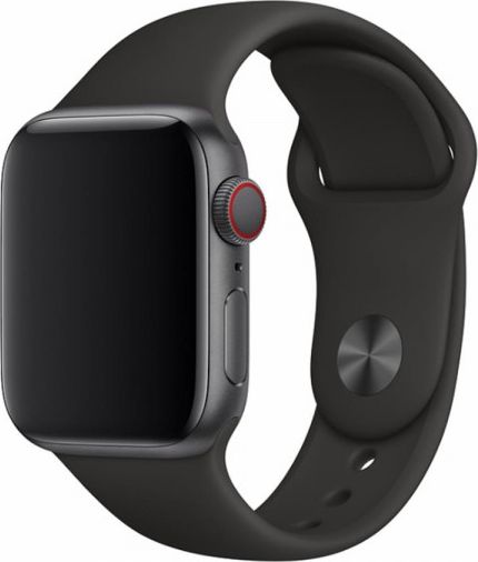 Rrip për smartwatch Black Deluxe Series Sport, gome, i zi