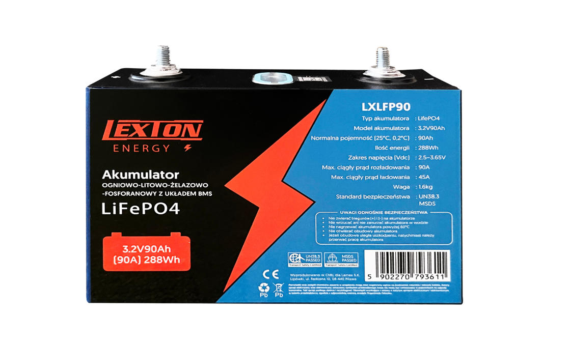Bateri Green Cell LiFePO4 3.2V 90Ah, 1,6 kg