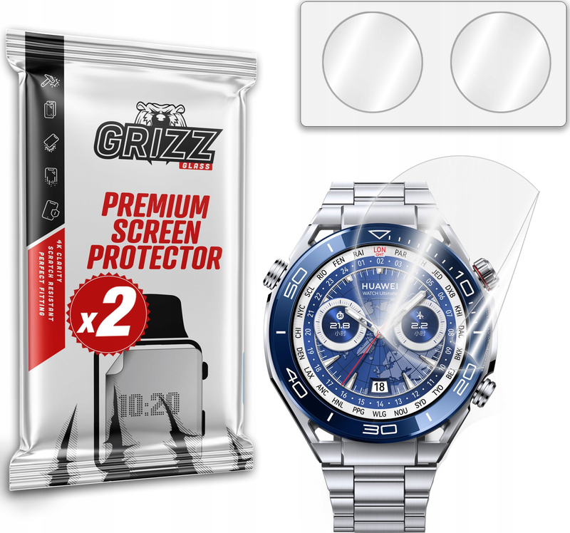 Mbrojtës ekrani GrizzGlass Ceramic Film, për Huawei Watch Ultimate, qeramik, transparent